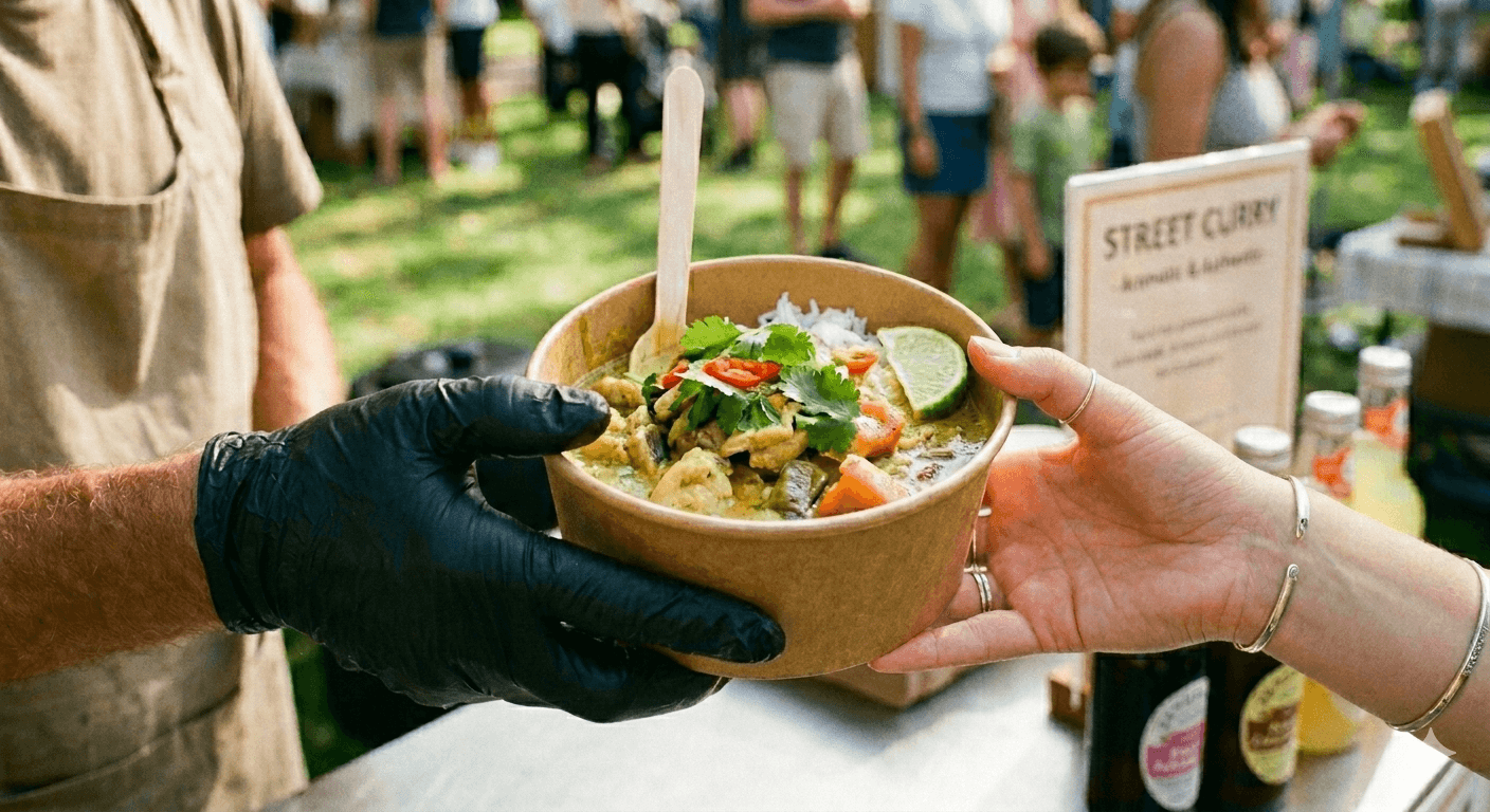 Street food vendors at the event