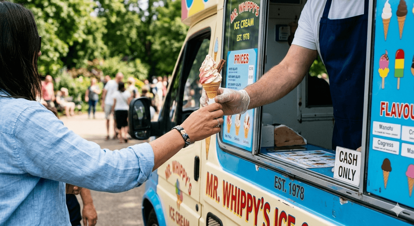 Ice cream being served at the festival