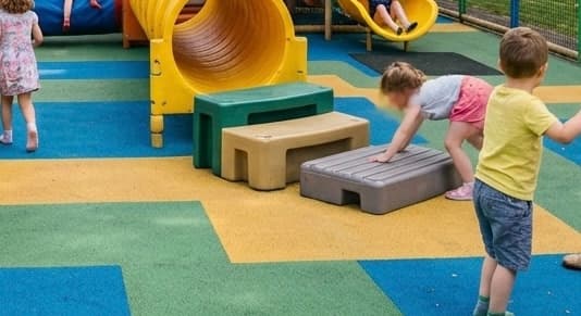 Children playing on the playground