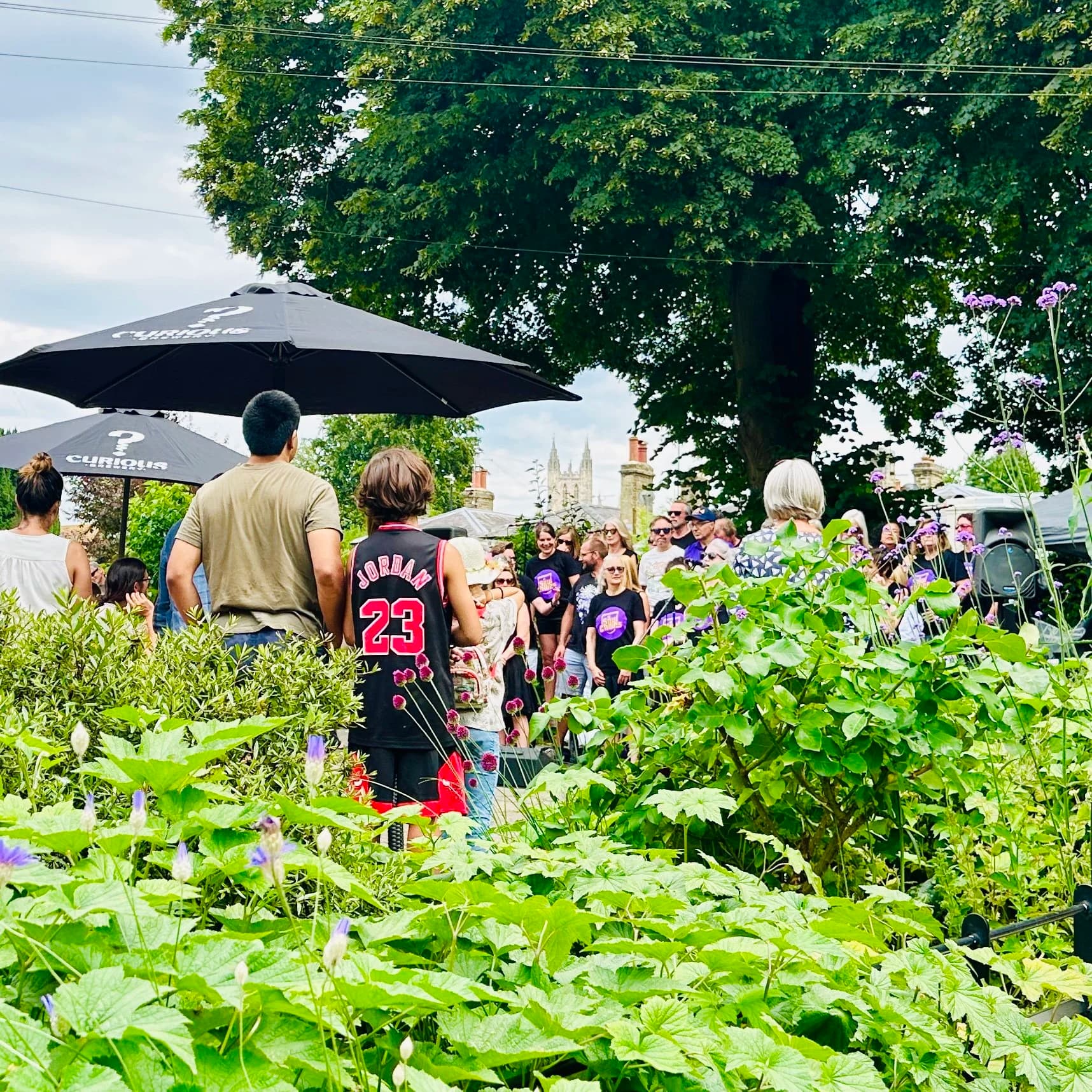 Outdoor community gathering